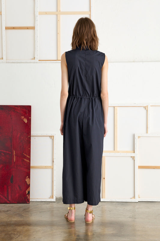 Midi Jumpsuit with Zip Grament-Dyed 19E0 3183