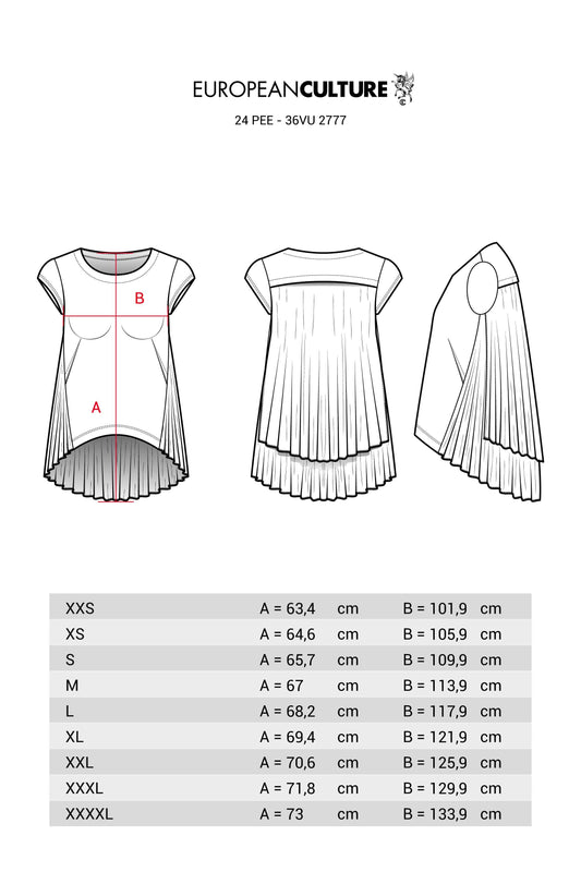 Asymmetrical T-Shirt with Back Fills - Size