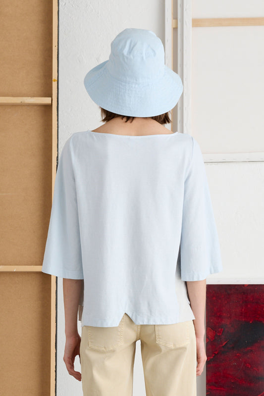 Double Frills Boat Neck T-Shirt - BAck