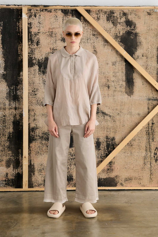 Oversized Ramié Shirt Garment Dyed 6840 7067