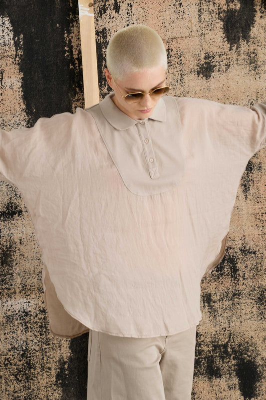 Oversized Ramié Shirt Garment Dyed 6840 7067