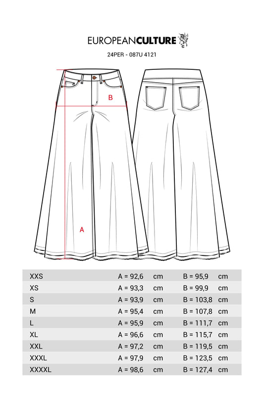 Five Pocket Wide-Leg Jeans Comfort Waist - Size