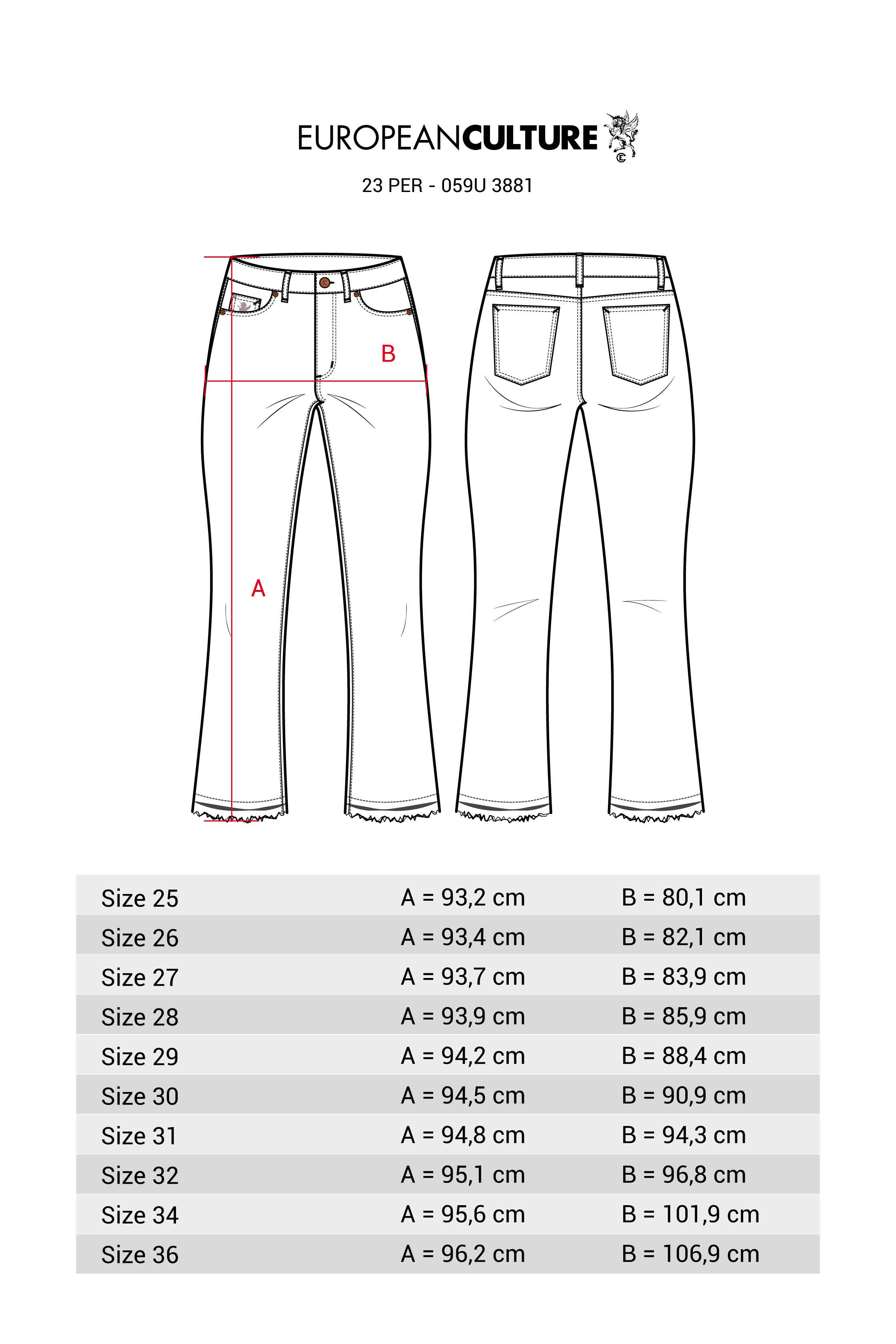 Eur 4 hot sale jeans size