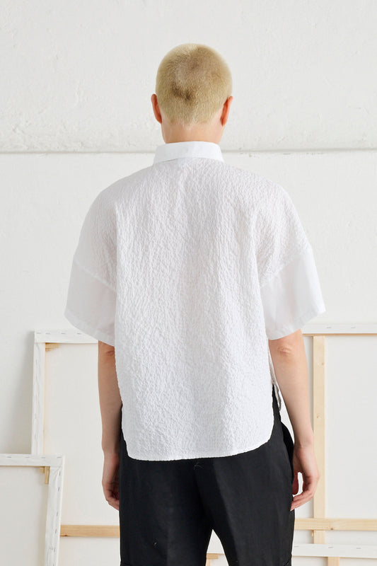 Shirt with Kimono Sleeves Garment-Dyed - Back